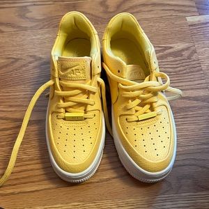 BRAND NEW yellow womens platform air forces